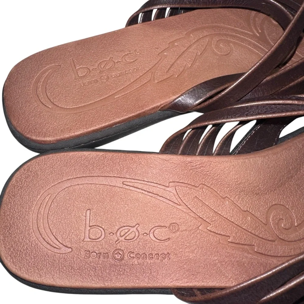 B.O.C Brown Faux Leather‎ Sandals Size 9M
